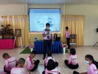 17 ส.ค. 67 นางเสาร์แก้ว อ่วมพิทยา เจ้าพนักงานสาธารณสุข รพ.สต.บ้านสันป่าไร่และนายวิทวัส ตาคำ ประธานเครือข่ายคนต่อชีวิต ร่วมเป็นวิทยากรอบรมให้ความรู้แก่นักเรียนโรงเรียนบ้านป่าไร่เหนือในโครงการเฝ้าระวังป้องกันและควบคุมโรคไข้หวัดใหญ่สายพันธ์ใหม่และโรคระบาดตาม