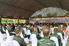 รองปลัดองค์การบริหารส่วนจังหวัดตาก ร่วมพิธีทำบุญ เนื่องในวันสถาปนาหน่วย ครบรอบปีที่ 13 กองพันทหารราบที่ 2 กรมทหารราบที่ 14