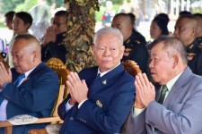 รองปลัดองค์การบริหารส่วนจังหวัดตาก ร่วมพิธีทำบุญ เนื่องในวันสถาปนาหน่วย ครบรอบปีที่ 12 กองพันทหารราบที่ 3 กรมทหารราบที่ 14