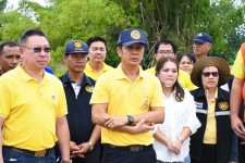รองนายกองค์การบริหารส่วนจังหวัดตากลงพื้นที่บริเวณตลิ่งริมแม่น้ำวัง หมู่ที่ 1 บ้านวังโพ ตำบลวังจันทร์ อำเภอสามเงา จังหวัดตาก ร่วมกับส่วนราชการในจังหวัดตาก  