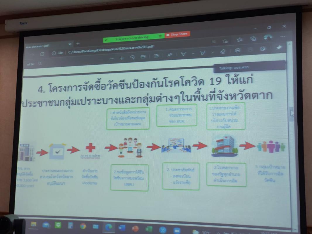 นายก อบจ.ตาก ประชุมจัดตั้งศูนย์ปฏิบัติการควบคุมโรคติดต่อ