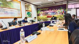 เข้าร่วมการประชุมผ่านระบบวีดีทัศน์ทางไกล (VCS) เพื่อชี้แจงรายละเอียดโครงการคนละครึ่ง