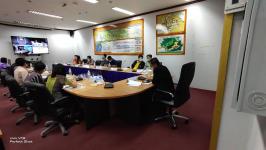เข้าร่วมการประชุมผ่านระบบวีดีทัศน์ทางไกล (VCS) เพื่อชี้แจงรายละเอียดโครงการคนละครึ่ง