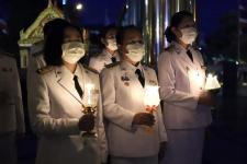ปลัดองค์การบริหารส่วนจังหวัดตาก ร่วมพิธีวางพานพุ่มและจุดเทียนถวายพระพรชัย เนื่องในโอกาสมหามงคลเฉลิมพระชนมพรรษา สมเด็จพระนางเจ้าสิริกิติ์ พระบรมราชินีนาถ พระบรมราชชนนีพันปีหลวง