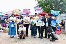 ฝ่ายประชาสัมพันธ์ อบจ.ตาก ลงพื้นที่จัดกิจกรรมประชาสัมพันธ์รณรงค์การเลือกตั้งนายกองค์การบริหารส่วนจังหวัดตาก ณ “ตลาดวังเจ้า” 